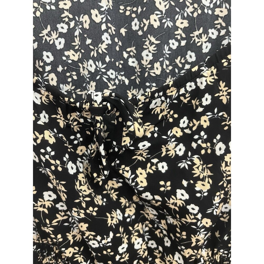 Dokotoo Women’s dress Scoop Neck Floral Large FLUTTER Sleeve Smocked Waist - Picture 13 of 14